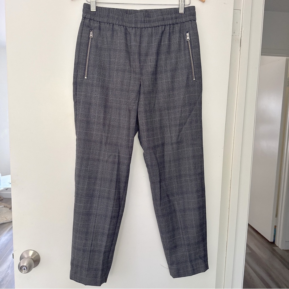 EUC AllSaints Men's Gray Plaid Relaxed Fit Pants Size 28